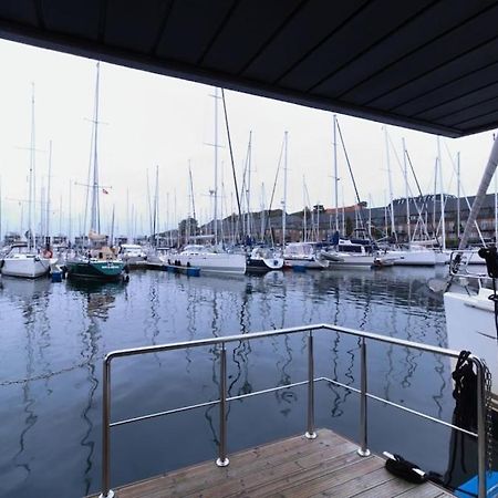 Hausboot Fjord Meeresbrise Mit Dachterrasse In Flensburg Exteriör bild